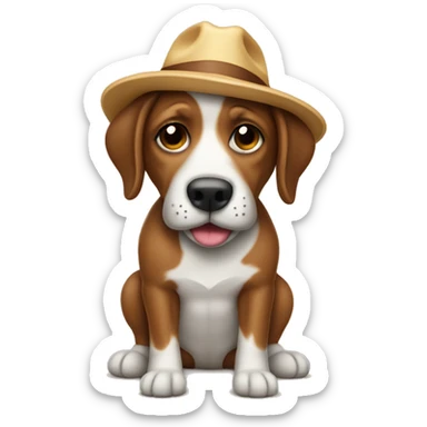 Cachorro salsicha com chapeu sticker