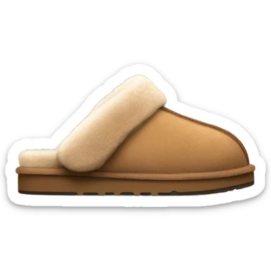 cozy light brown ugg slippers sticker
