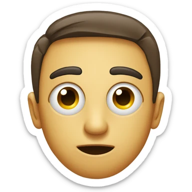 Emoji with one eye one and one squinted sticker