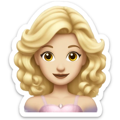 blonde girl as Glinda from wicked sticker