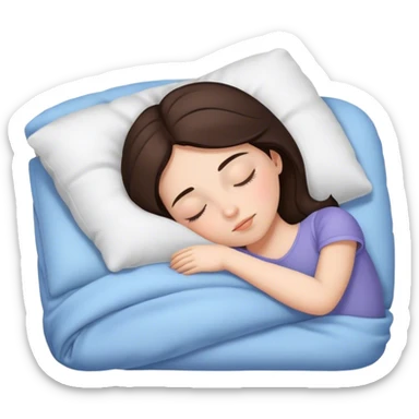 Brunette girl sleepin sticker