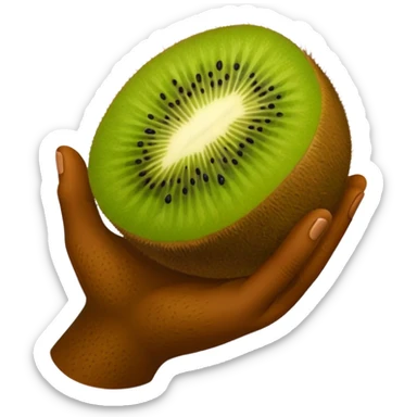 Kiwi skin hand sticker