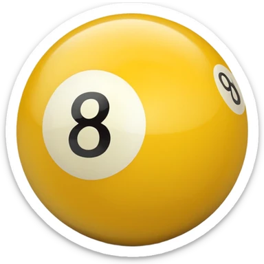 2 numbered billiard ball  sticker