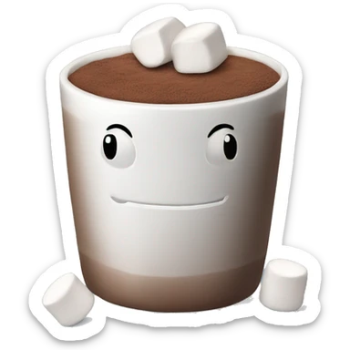 Cocoa with marshmallows sticker