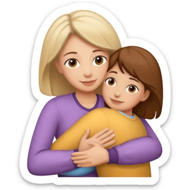 Mum giving a hug sticker