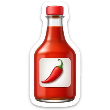 Hot chili sauce bottle sticker