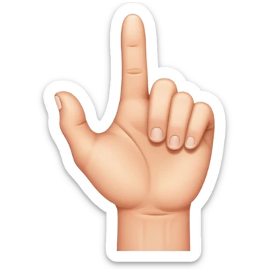 A hand with a giant thumb sticker