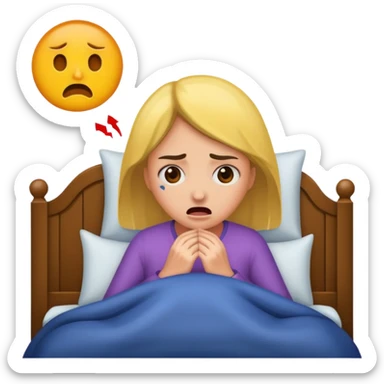 woman having nightmare sticker