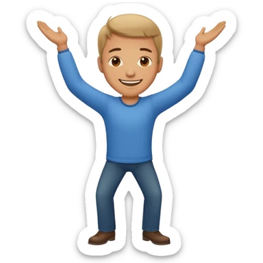 happy man bows sticker