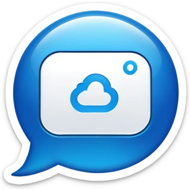 Instagram message bubble with AI assistant icon, social media DM helper sticker