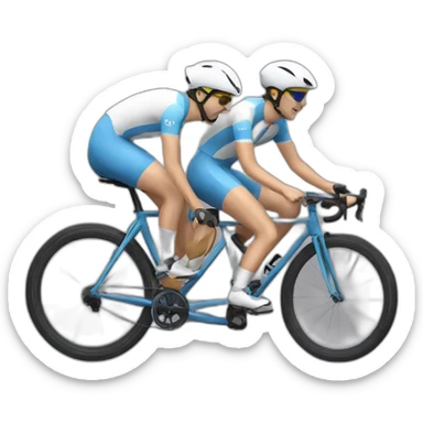 Tandem racing sticker