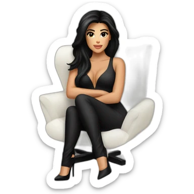 Kardashian sur une chaise sticker