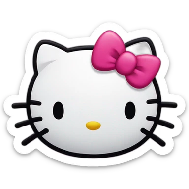 hello kitty head sticker