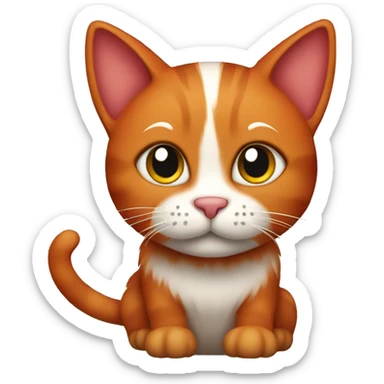 Christmas red Cat sticker