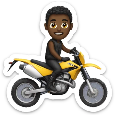 Guy on dirtbike sticker