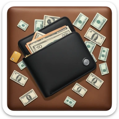 Billetera encontrada en el piso con personas al rededor personas blancas sticker