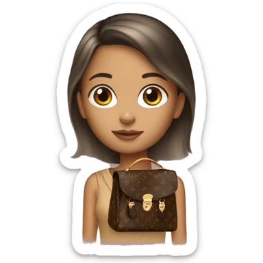 girl with LOUIS VUITTON sticker