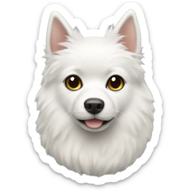 White Pomeran  sticker
