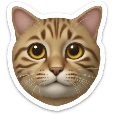 Un chat étonné sticker