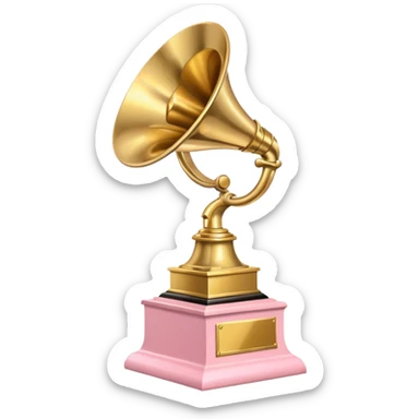 light pink Grammy trophy sticker