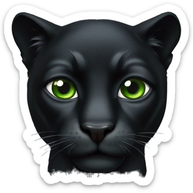 Animal pantera negra con ojos verdes sticker