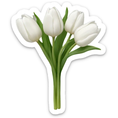 white tulips sticker