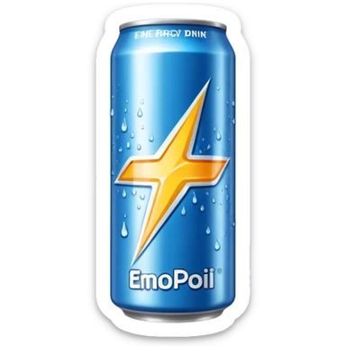 White energy drink sticker