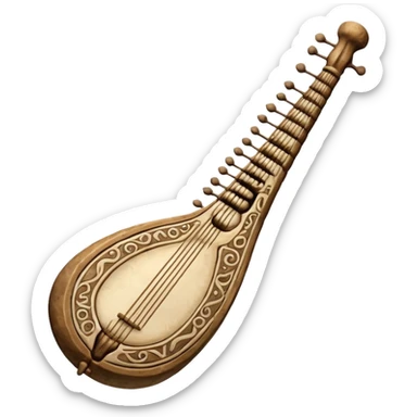 prehistoric musical instrument sticker