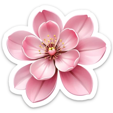 cherry blossom flower with delicate pink petals sticker