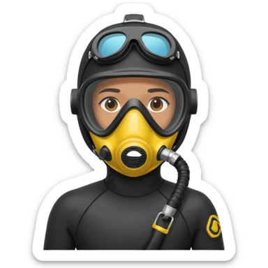 scuba diver sticker