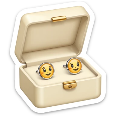 Earrings (in box, front view) – Ivory, no need to add face or emoji sticker