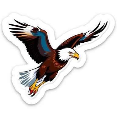 eagle fishing sticker