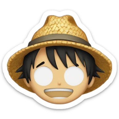 luffy hat sticker
