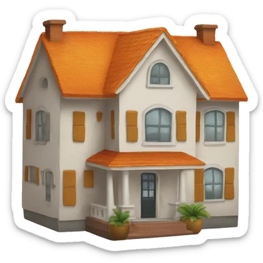 House that looks like a Valencia orange  sticker