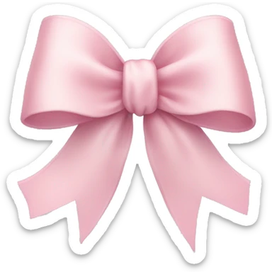 light pink ribbon bow sticker
