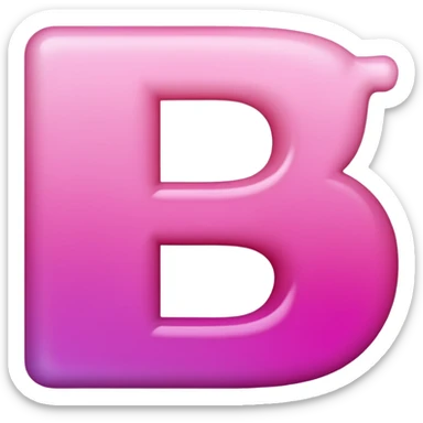 mix color pinks letter p sticker
