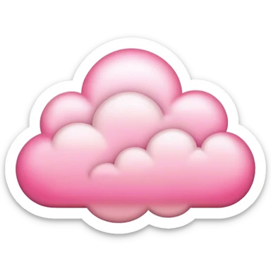 Pink clouds sticker