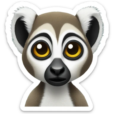 annoyed lemur sticker