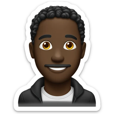 black man with licorice  sticker