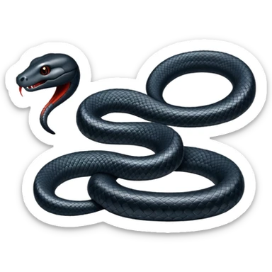 Black snake sticker