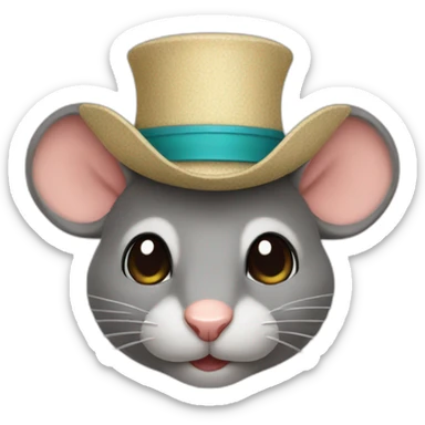Mouse in a hat sticker