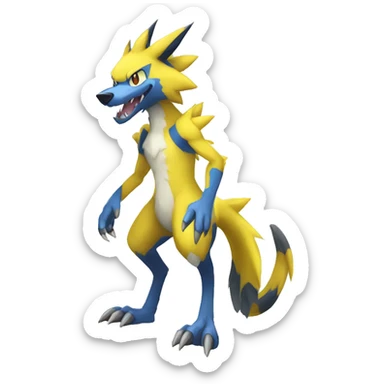 Lombax-Sergal-Zeraora-Fakemon full body sticker