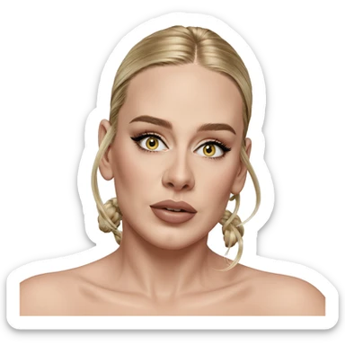 blonde girl with grey eyes sticker