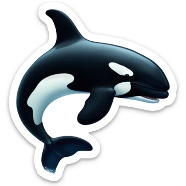 killer whale 1990s sticker
