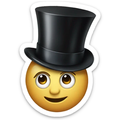 Magician whit top hat sticker