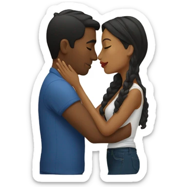Kissing colombian couple sticker