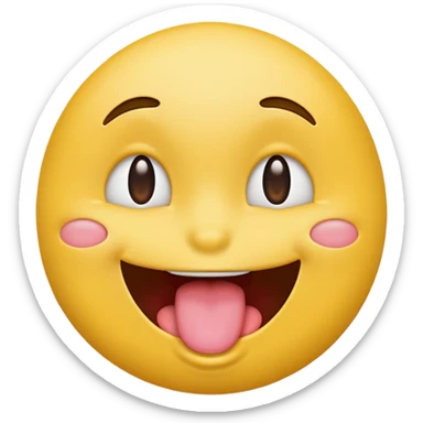 winking tongue out emoji  sticker