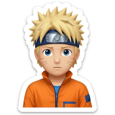 Naruto Anime style boy head sticker