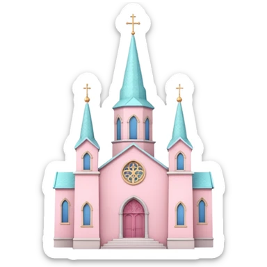 Pink church of love sticker
