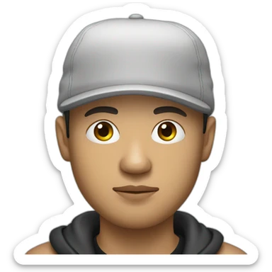 otiss curly headed kazakh rapper sticker